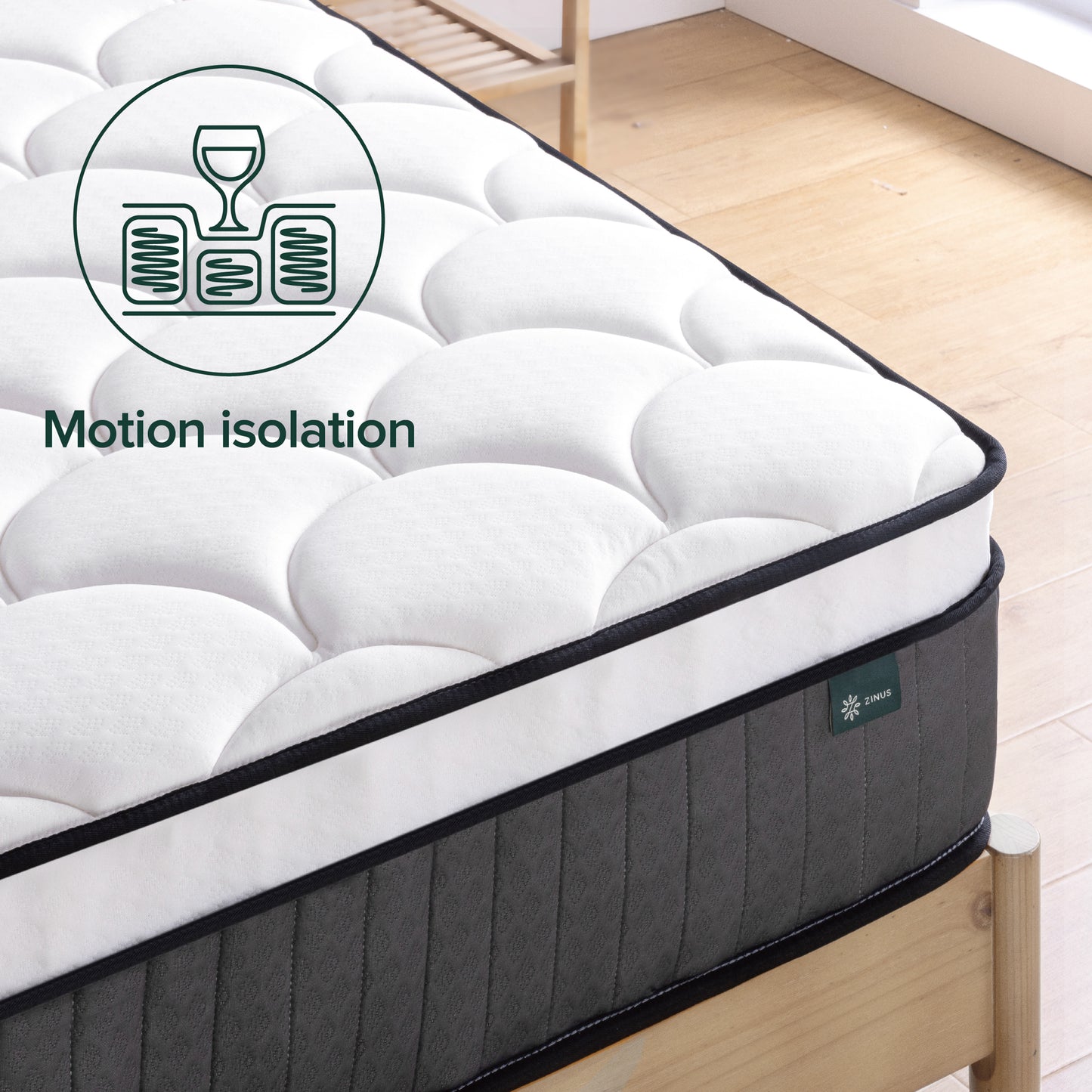 Zinus Spring Mattress Euro Top Pocketed Spring 30cm