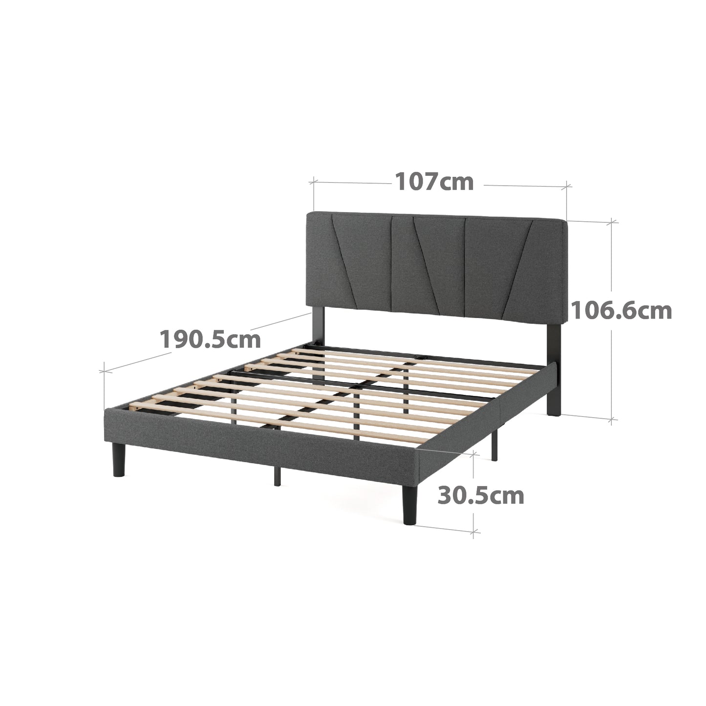 Zinus Maya Upholstered Platform Bed Frame
