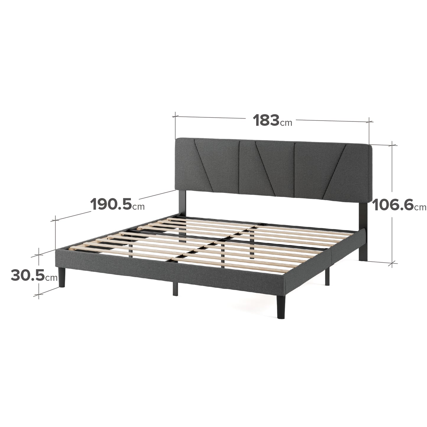 Zinus Maya Upholstered Platform Bed Frame