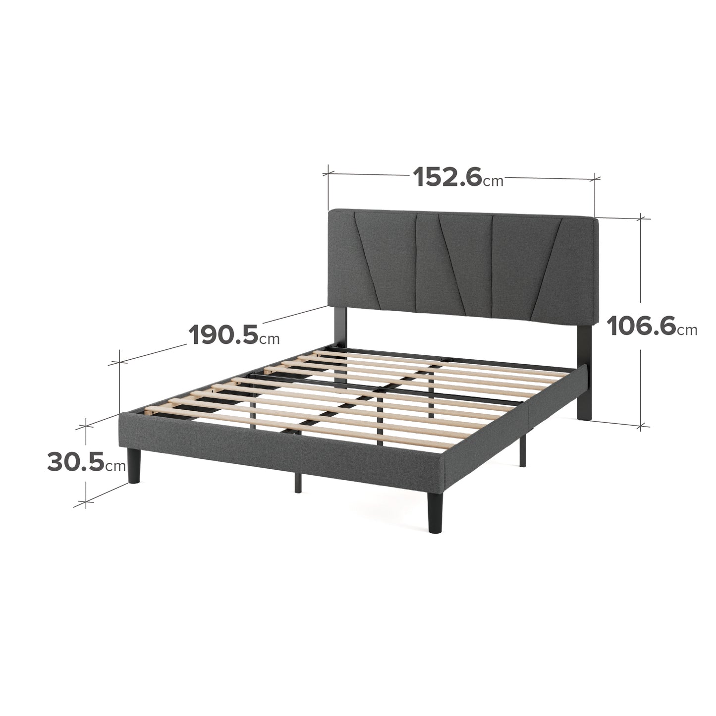 Zinus Maya Upholstered Platform Bed Frame