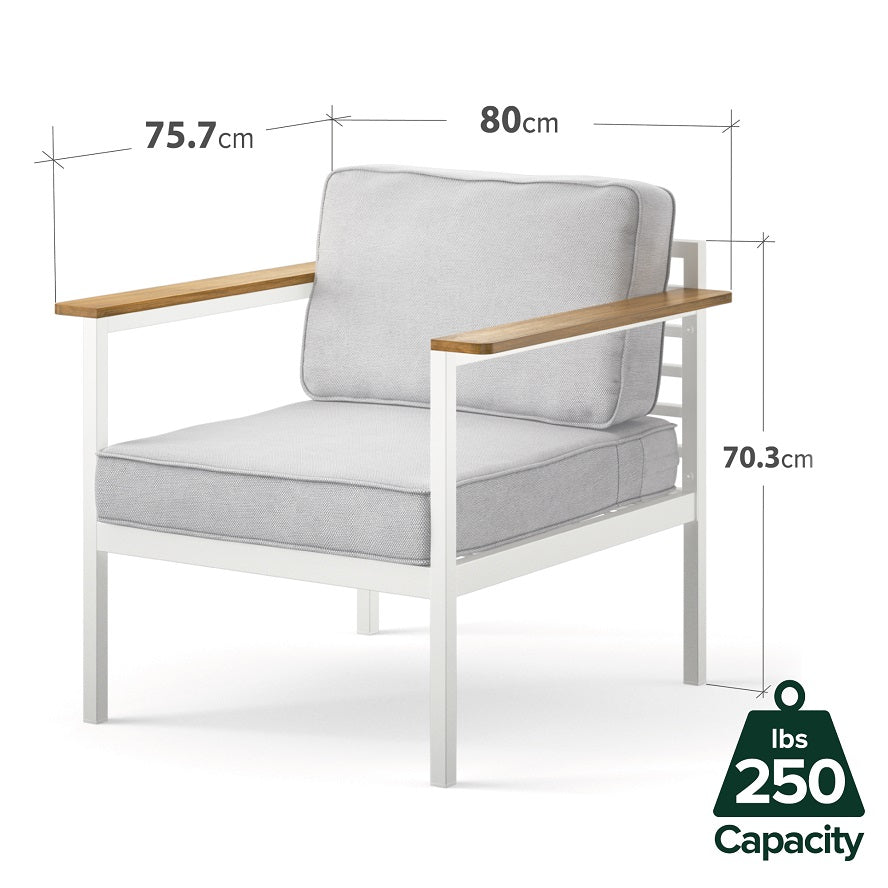 Zinus Pablo Outdoor Armchair With Cushions (A Set of 2)