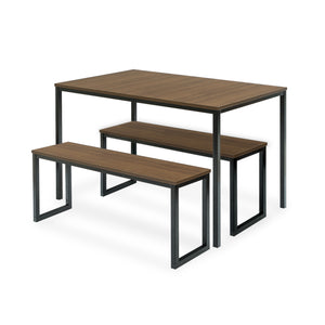 Zinus Modern Studio Collection Soho Dining Table with Two Benches/3 piece set - ORIGNAL-Table-Zinus Singapore