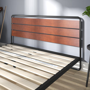 Zinus® Horizon Metal & Wooden Platform Bedframe-Bedframes-Zinus Singapore