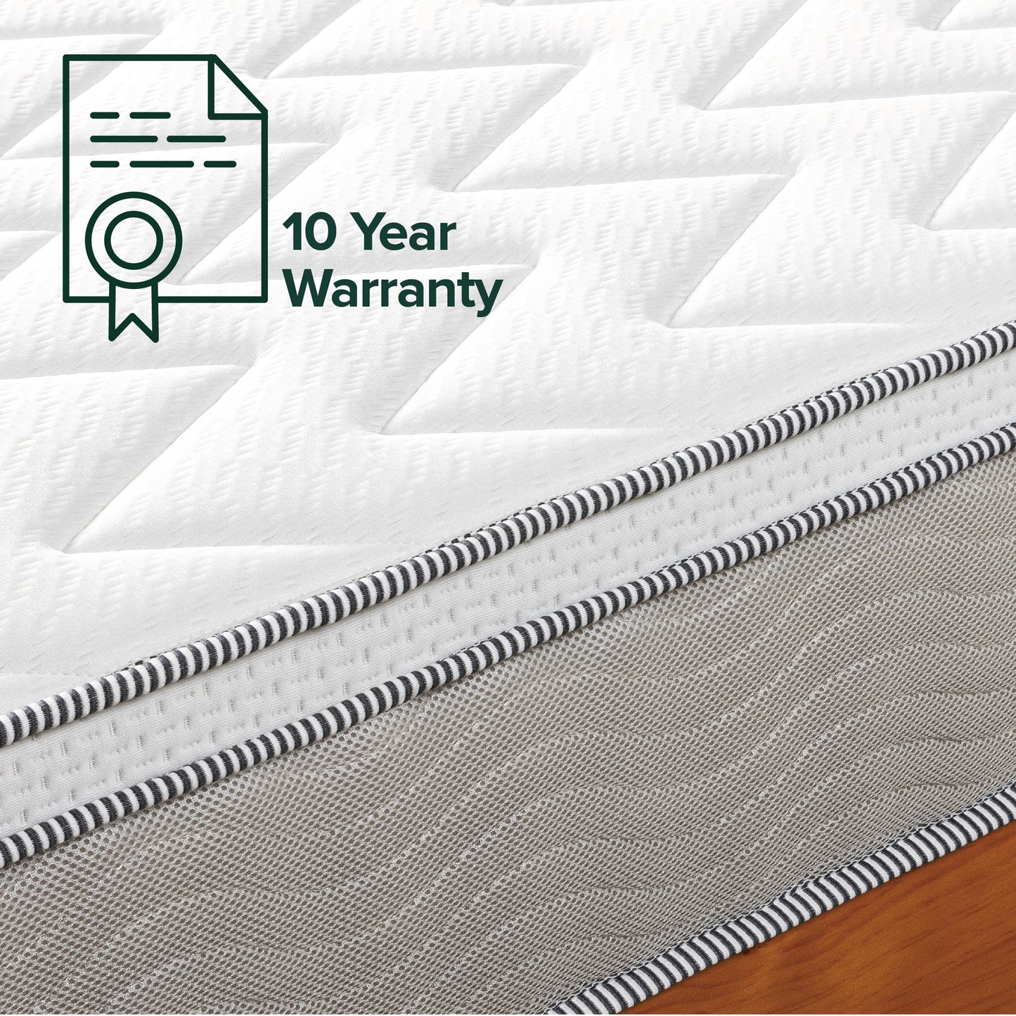 Zinus 25cm Euro Top Latex Hybrid ‘Cool’ Spring Mattress with Encasement (10”)