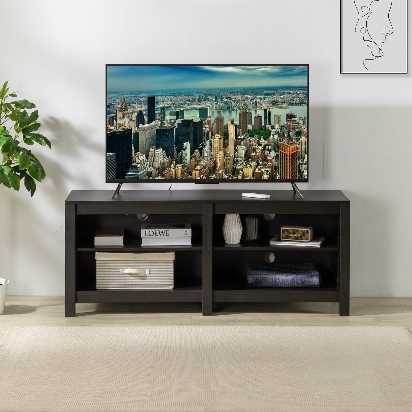 Zinus Camden TV Stand with Open Shelves