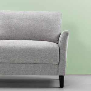 Zinus Jackie Classic Upholstered Sofa (Soft Grey Weave) (3 Seaters)-sofa-Zinus Singapore