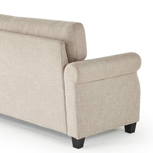Zinus Josh Traditional Upholstered Love Seat (Beige) (2 Seaters)-sofa-Zinus Singapore