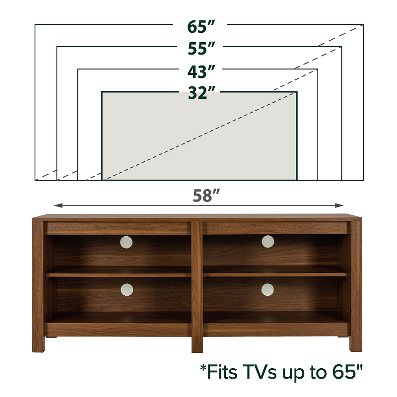 Zinus Camden TV Stand with Open Shelves