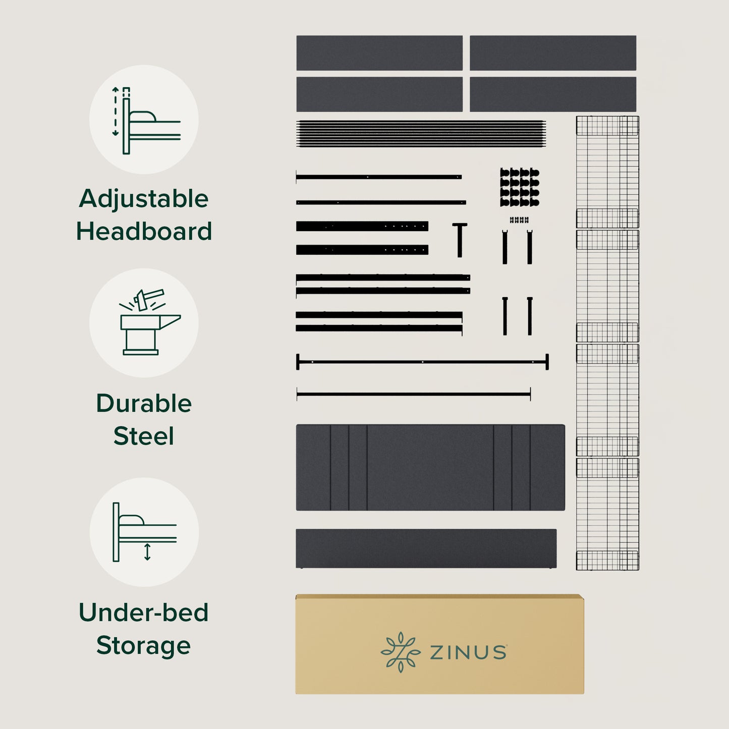Zinus Serena Storage Bed Frame