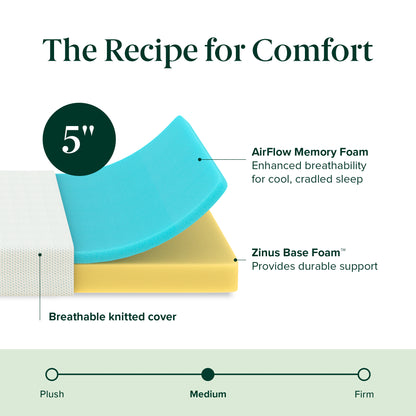Zinus Cooling Gel Foam Mattress 12cm