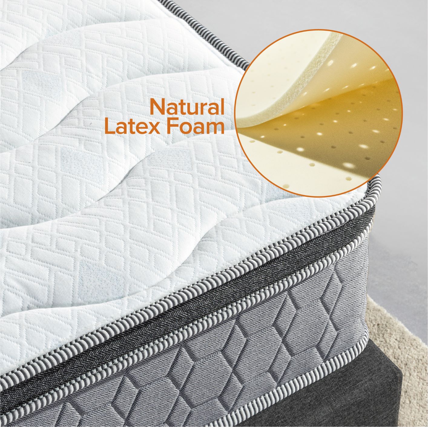 Zinus 25cm Euro Top Latex and Memory Foam Hybrid Spring Mattress (10”)