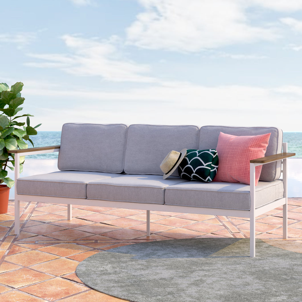 Zinus Pablo Outdoor Sofa with Waterproof Cushions