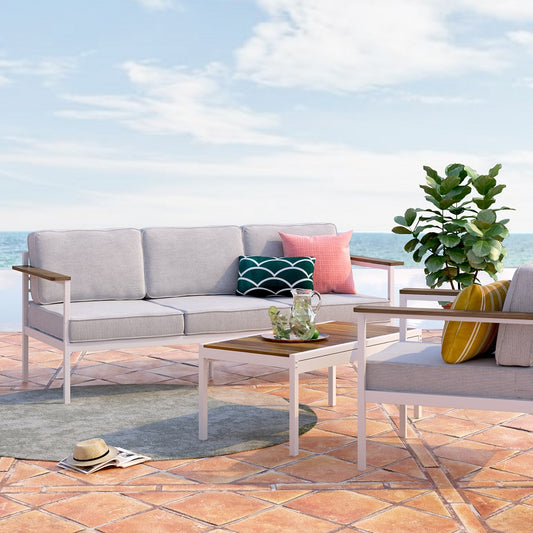 Zinus Pablo Outdoor Sofa with Waterproof Cushions