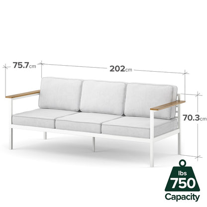 Zinus Pablo Outdoor Sofa with Waterproof Cushions