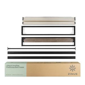Zinus® Ironline Platform Bed Base Grey (10")-Foundation-Zinus Singapore