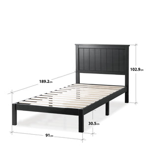Zinus 12" Cottage Solid Wood Platform Bed-Bedframes-Zinus Singapore