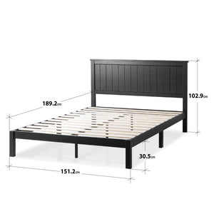 Zinus 12" Cottage Solid Wood Platform Bed-Bedframes-Zinus Singapore