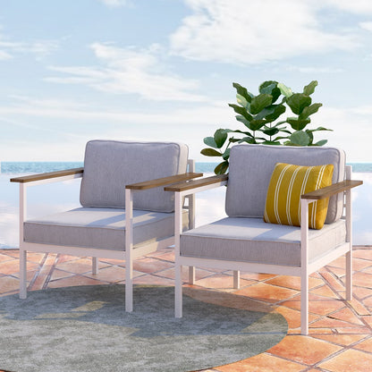 Zinus Pablo Outdoor Armchair With Cushions (A Set of 2)