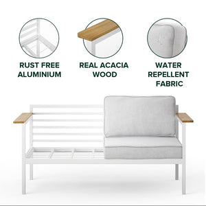 Zinus Pablo Outdoor Loveseat with Waterproof Cushions (Discon)