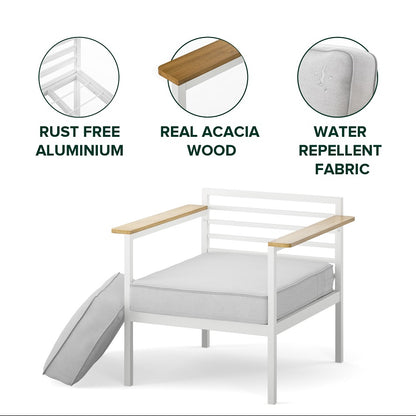 Zinus Pablo Outdoor Armchair With Cushions (A Set of 2)