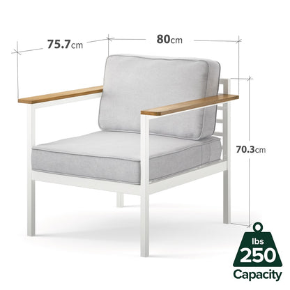 Zinus Pablo Outdoor Armchair With Cushions (A Set of 2)
