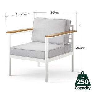 Zinus Pablo Outdoor Armchair With Cushions (A Set of 2)