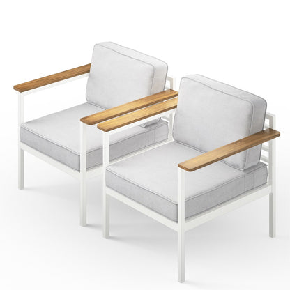 Zinus Pablo Outdoor Armchair With Cushions (A Set of 2)