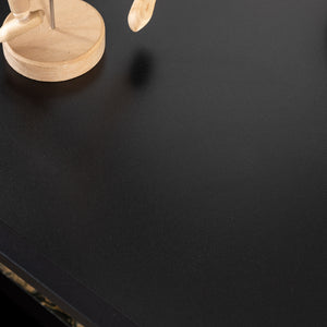 Zinus Square Side Table (2 PCs) Walnut/ Black