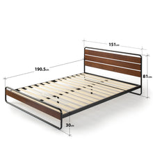 Load image into Gallery viewer, Zinus® Horizon Metal &amp; Wooden Platform Bedframe-Bedframes-Zinus Singapore
