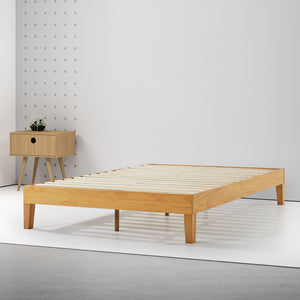 Zinus 14" Deluxe Wood Platform Bed Natural (Base)-foundation-Zinus Singapore