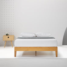 Load image into Gallery viewer, Zinus 14&quot; Deluxe Wood Platform Bed Natural (Base)-foundation-Zinus Singapore
