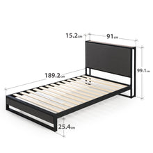Load image into Gallery viewer, Zinus® Christina Upholstered Platform Bed with Headboard Shelf-Bedframes-Zinus Singapore
