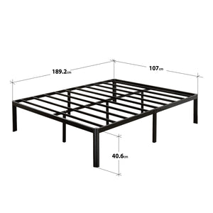 Zinus® Black Metal Bed Frame (16")-Foundation-Zinus Singapore