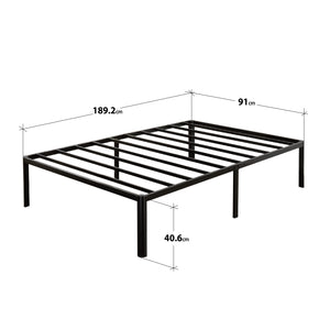 Zinus® Black Metal Bed Frame (16")-Foundation-Zinus Singapore