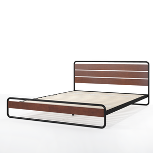 Zinus® Horizon Metal & Wooden Platform Bedframe-Bedframes-Zinus Singapore