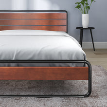 Load image into Gallery viewer, Zinus® Horizon Metal &amp; Wooden Platform Bedframe-Bedframes-Zinus Singapore
