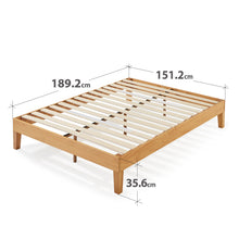 Load image into Gallery viewer, Zinus 14&quot; Deluxe Wood Platform Bed Natural (Base)-foundation-Zinus Singapore
