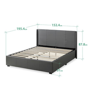 Zinus Maddon Upholstered Platform Bed with Storage