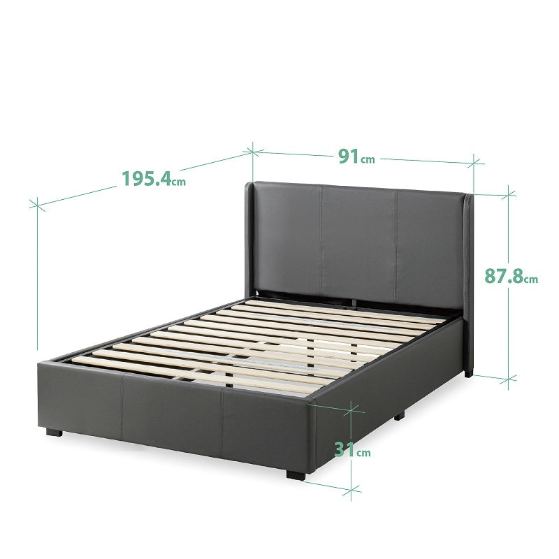 King size upholstered platform bed with storage discount