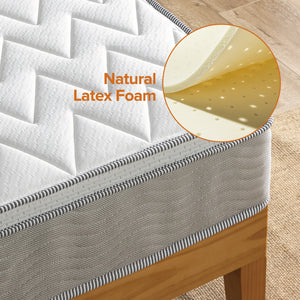 Zinus 25cm Euro Top Latex Hybrid ‘Cool’ Spring Mattress with Encasement (10”)