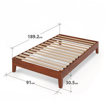 Load image into Gallery viewer, Zinus 12&quot; Deluxe Wood Platform Bed Cherry (Base)-foundation-Zinus Singapore
