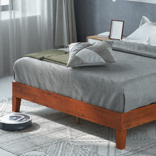 Load image into Gallery viewer, Zinus 12&quot; Deluxe Wood Platform Bed Cherry (Base)-foundation-Zinus Singapore
