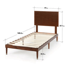 Load image into Gallery viewer, Zinus Deluxe Mid-Century Wooden Platform Bed-Bedframes-Zinus Singapore
