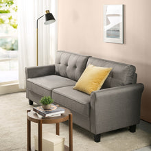 Load image into Gallery viewer, Zinus Sayan Traditional Fabric Upholstered Sofa Grey 3 Seater
