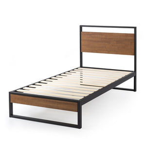 Zinus Suzanne Metal and Wood Platform Bedframe (14”)