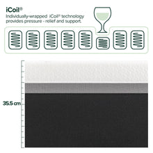 Load image into Gallery viewer, Zinus 35.5cm iCoil® Hybrid Latex &amp; Memory Foam 2.0 “Cool” Series Smooth Top Mattress (14”)-Zinus Singapore
