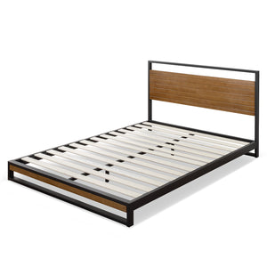 Zinus Suzanne Metal and Wood Platform Bedframe (7”)-Bedframes-Zinus Singapore