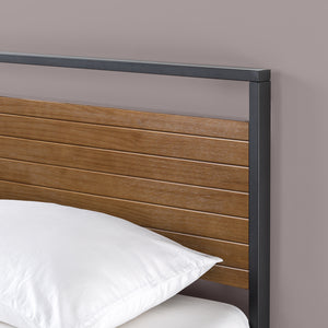 Zinus Suzanne Metal and Wood Platform Bedframe (7”)-Bedframes-Zinus Singapore