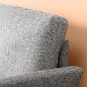 Zinus Jackie Classic Upholstered Love Seat (Soft Grey Weave) (2 Seaters)-sofa-Zinus Singapore