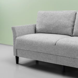 Zinus Jackie Classic Upholstered Sofa (Soft Grey Weave) (3 Seaters)-sofa-Zinus Singapore